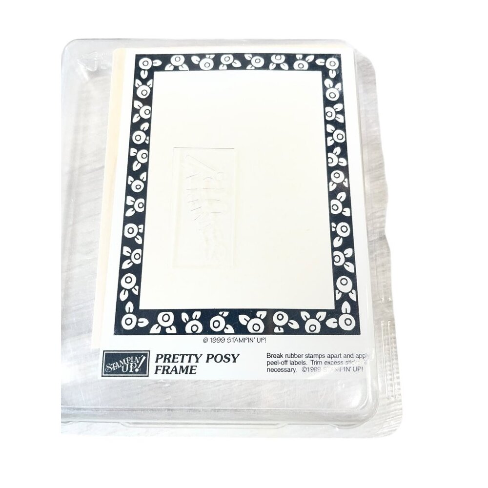Stampin' Up! "Pretty Posy Frame" Unmounted Rubber Stamp Floral